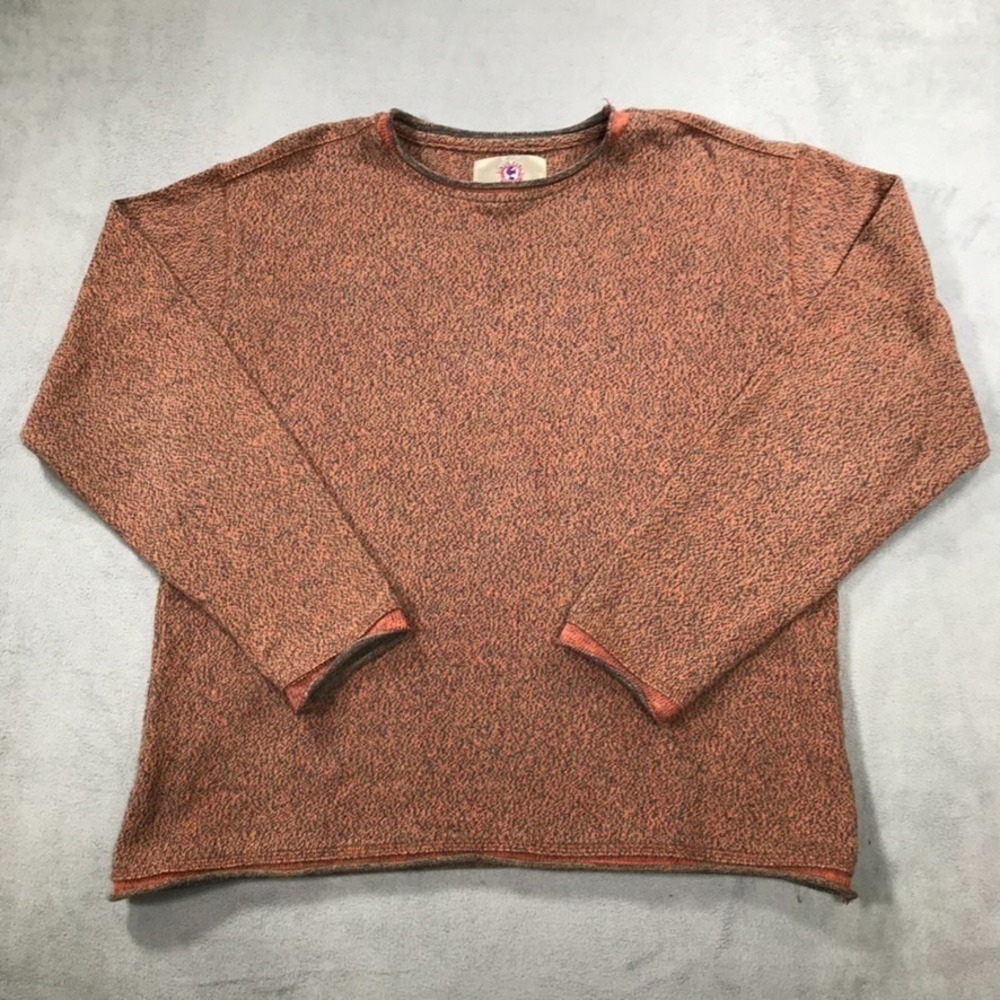 The Territory Ahead Sweater Mens L Roll Neck USA Made Vintage 90s Marled Speckle
